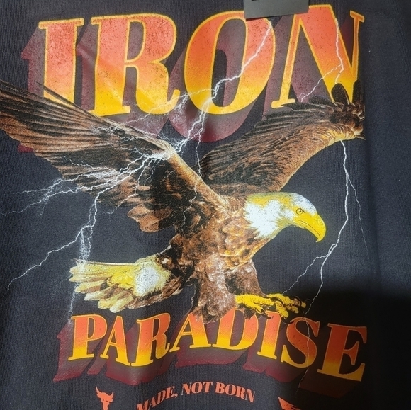 Under Armour Mens Project Rock Iron Paradise Cutoff Sweatshirt 1367037-010 Med - Picture 3 of 4